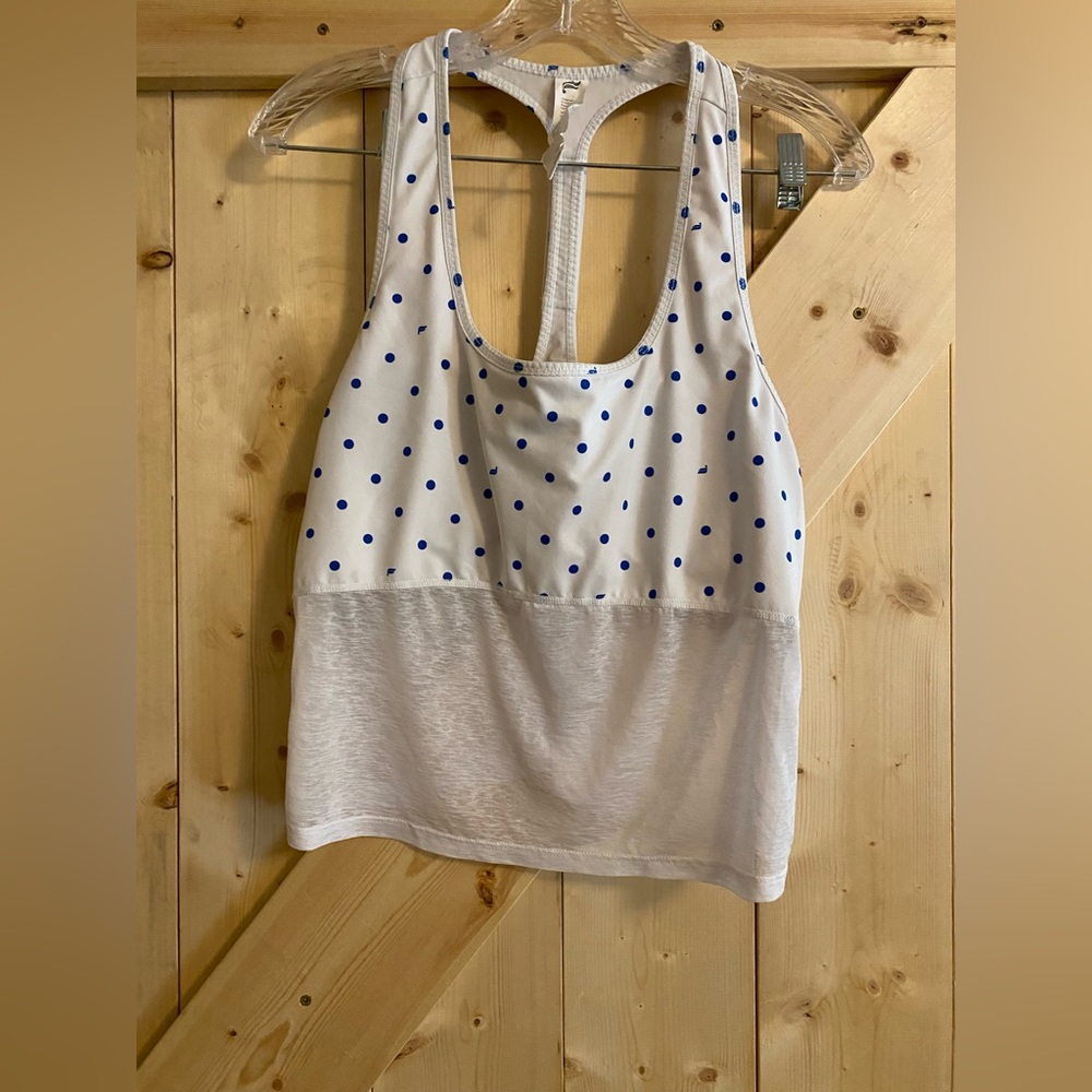 Fabletics Sheer Crop Racerback Tank XXL